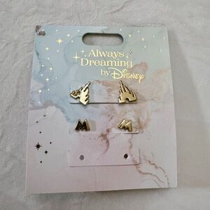 Disney Parks New Gold Tone Earrings- NWT